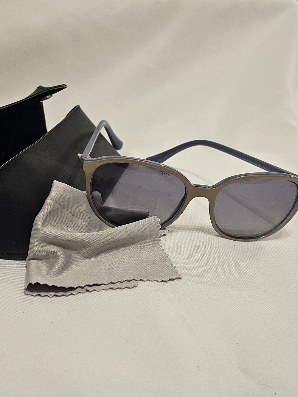 Women’s Taupe Frame Gray Lens Cat-Eye Sunglasses